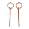 Ion Plating(IP) 304 Stainless Steel Split Key Ring Clasps STAS-L226-009A-RG-1