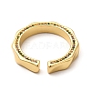 Rack Plating Brass Micro Pave Cubic Zirconia Cuff Rings RJEW-P084-01G-3