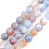 Natural Striped Agate/Banded Agate Beads Strands X-G-S359-137-1
