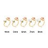 Lotus Brass Enamel Cuff Rings Setting KK-T079-14G-4