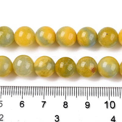 Dyed Natural White Jade Beads Strands G-T138-10mm-210-26-1