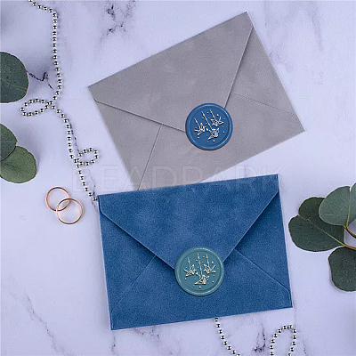 Brass Wax Seal Stamp with Handle AJEW-WH0184-0878-1