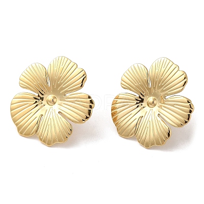 Ion Plating(IP) 304 Stainless Steel Stud Earrings X-EJEW-Z022-29G-1