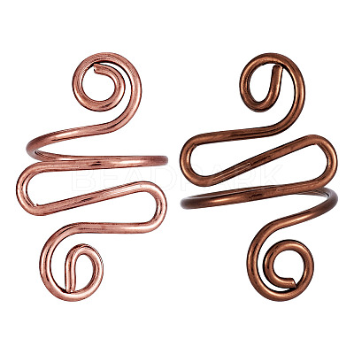 2Pcs 2 Colors Iron Yarn Guide Finger Holders DIY-TA0011-15-1