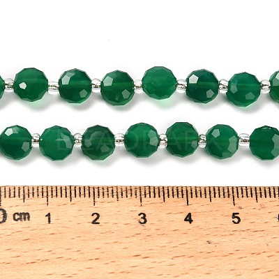 Natural Green Onyx Agate(Dyed & Heated) Beads Strands G-B153-B04-1