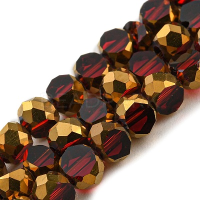 Electroplate Transparent Glass Beads Strands EGLA-G037-02A-HP02-1
