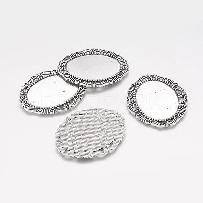 Alloy Cabochon Settings PALLOY-A15623-AS-NF-1