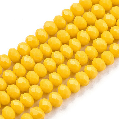 Opaque Solid Color Glass Beads Strands EGLA-A034-P4mm-D29-1