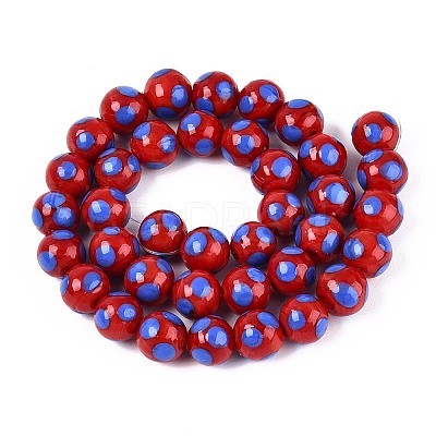 Handmade Lampwork Beads Strands LAMP-N037-02D-1
