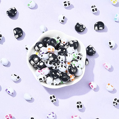 130Pcs 3 Styles Craft Style Acrylic Beads OACR-FS0001-69-1