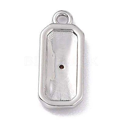 Brass Micro Pave Cubic Zirconia Charms ZIRC-I054-12P-1