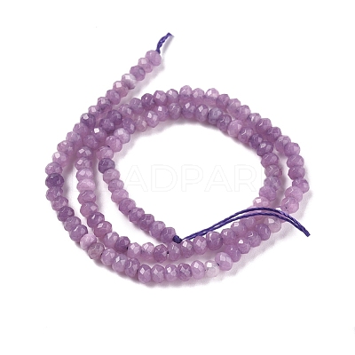Dyed Natural Malaysia Jade Rondelle Beads Strands X-G-E316-2x4mm-39-1