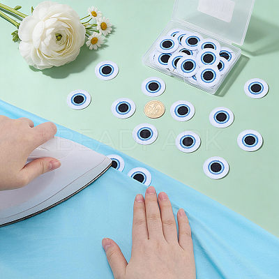 20 Pairs Polyester Cloth Self-adhesive Patches DIY-GA0010-10-1