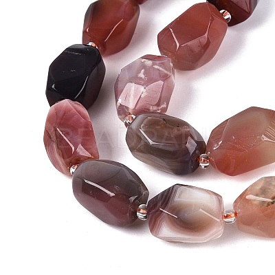 Natural Red Botswana Agate Beads Strands G-N362-07A-06-1