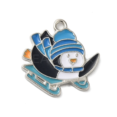 Winter Theme Alloy Enamel Pendants ENAM-M002-04C-P-1