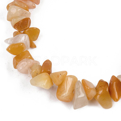 Unisex Chip Natural Topaz Jade Beaded Stretch Bracelets BJEW-S143-30-1