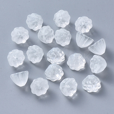 Transparent Baking Paint Glass Beads DGLA-T002-08F-1