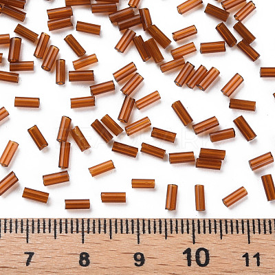 Transparent Glass Bugle Beads SEED-N005-001-C01-1