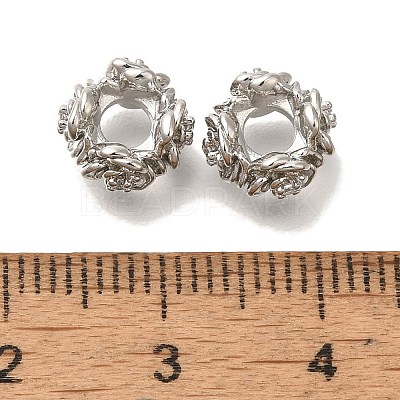 Brass Micro Pave Cubic Zirconia Beads KK-Q001-18P-1