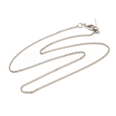 1mm Rack Plating Brass Cable Chain Adjustable Slider Necklaces for Women Men MAK-L044-55P-1