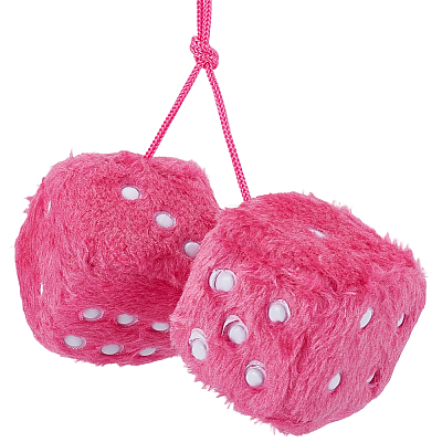 Dice Plush Cloth Pendant Decorations HJEW-SP0001-84B-1
