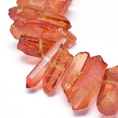 Natural Dyed Quartz Pointed Beads Strands G-G791-14-1