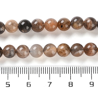 Natural Black Sunstone Beads Strands G-U009-A01-02-1