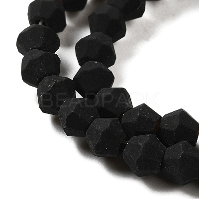 Imitate Austrian Crystal Frosted Glass Beads Strands GLAA-F029-TM4mm-B02-1