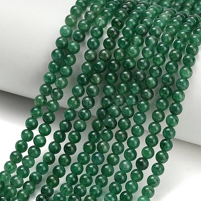 Natural Fuchsite Beads Strands G-L661-B01-4mm-B-1