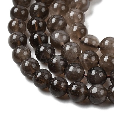 Natural Smoky Quartz Beads Strands X-G-B167-A09-8mm-1