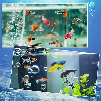 40Pcs 10 Styles PVC Imitation Fish Display Decorations DIY-CN0003-64-1