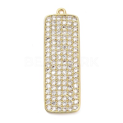 Brass Micro Pave Cubic Zirconia Pendants KK-L229-032G-1