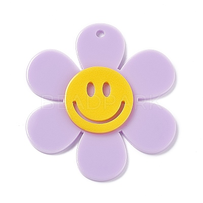 Opaque Acrylic Big Pendants OACR-P012-B02-1