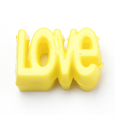 Opaque Acrylic European Beads SACR-Q190-22H-1
