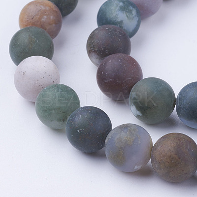 Natural Indian Agate Bead Strands G-G735-01F-10mm-1