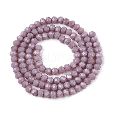 Opaque Solid Color Imitation Jade Glass Beads Strands EGLA-A044-P4mm-D13-1