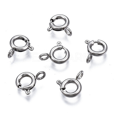 Tarnish Resistant 304 Stainless Steel Spring Ring Clasps X-STAS-S117-016B-1