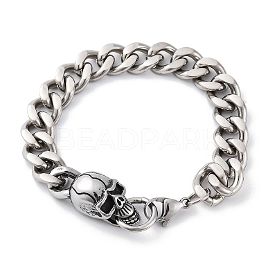 201 Stainless Steel Curb Chain Bracelets BJEW-B078-157P-1
