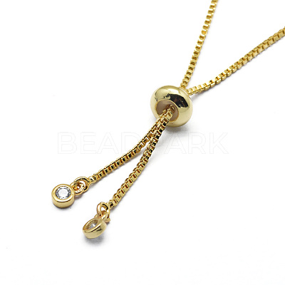Brass Cubic Zirconia Bolo Tennis Bracelets BJEW-I272-02B-1