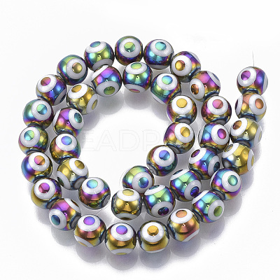 Electroplate Glass Beads Strands EGLA-T012-02G-8MM-1