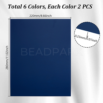 12 Sheets 6 Colors PVC Sheets DIY-GA0008-25-1