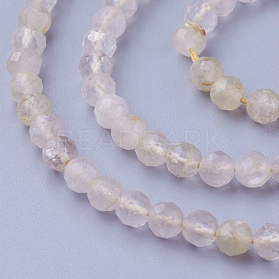 Natural Gold Rutilated Quartz Beads Strands X-G-F619-10A-4mm-1