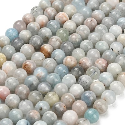 Natural Aquamarine Beads Strands G-F591-29A-10mm-03-1