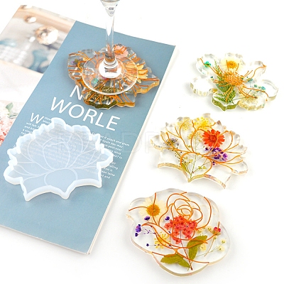DIY Flower Cup Mat Silicone Molds DIY-E036-08-1