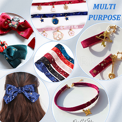 12M 6 Colors Double Face Polyester Velvet Ribbon LCW-AR0001-01-1