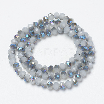Electroplate Glass Beads Strands EGLA-A034-J6mm-I01-1