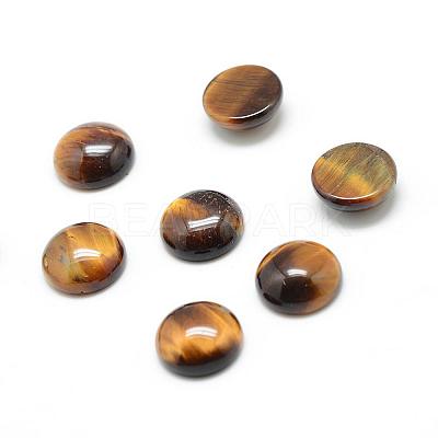 Natural Tiger Eye Gemstone Cabochons G-T020-6mm-26-1