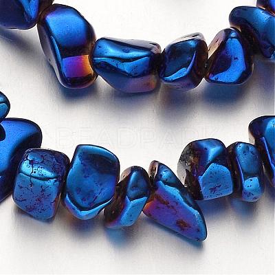 Electroplate Non-magnetic Synthetic Hematite Beads Strands G-F300-06-05-1