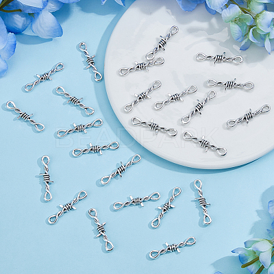60Pcs Tibetan Style Alloy Connector Charms TIBE-FI0001-01-1