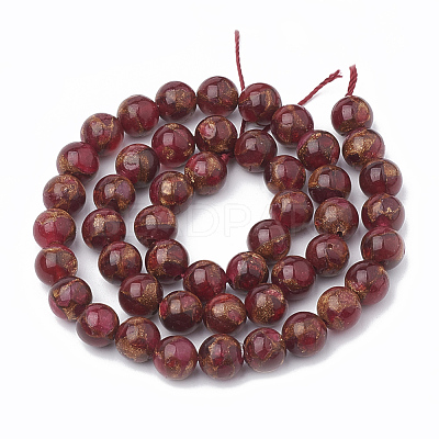Natural Chalcedony Beads Strands G-S333-8mm-014D-1